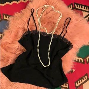 Vintage Christian Dior silk spaghetti strap top